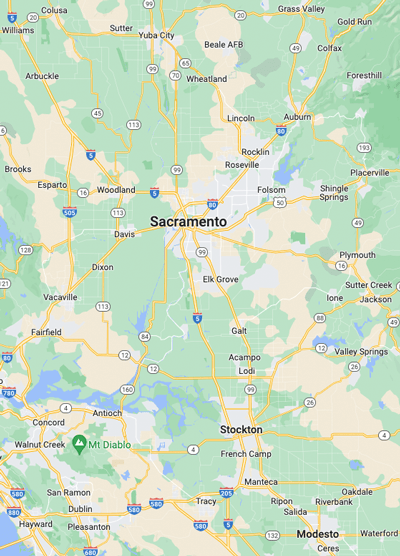 Map Of Sacramento Ca